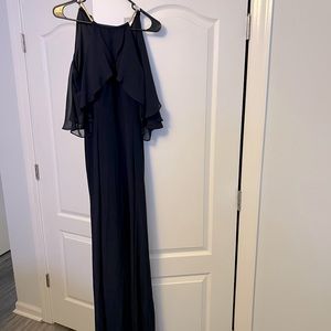 Navy dress with Gold straps. Bought from Belk. Size 14